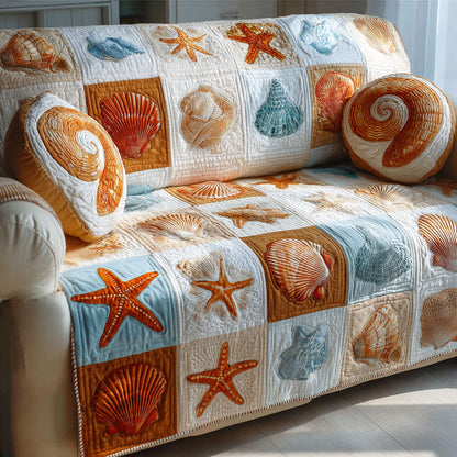 Blue Tides Quilted Sofa Cover NCU0TD2219