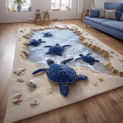 Blue Turtle Area Rug NCU0DV9486