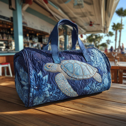 Blue Turtle Quilted Duffle Bag NCU0DV7497