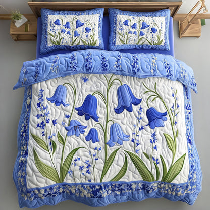 Bluebell Cascade 3-Piece Quilted Bedding Set NCU0PT6431