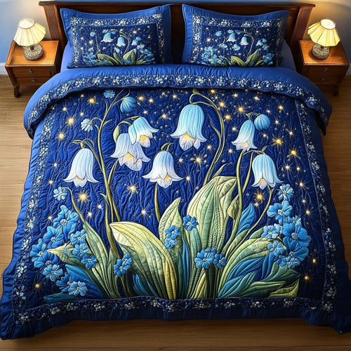 Bluebell Dream 3-Piece Quilted Bedding Set NCU0PT6433