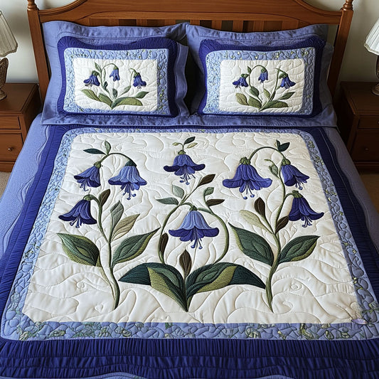 Bluebell Valley 3-Piece Quilted Bedding Set NCU0PT6436