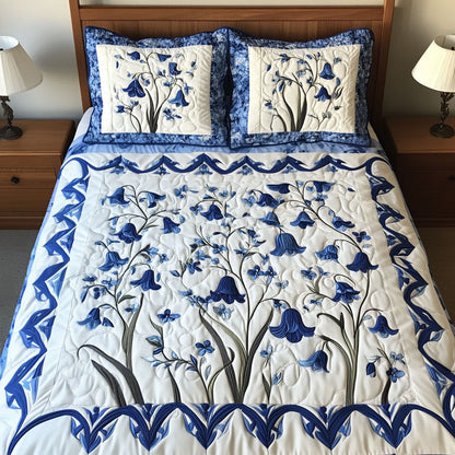 Bluebell Whispers 3-Piece Quilted Bedding Set NCU0PT6437