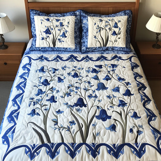 Bluebell Whispers 3-Piece Quilted Bedding Set NCU0PT6437