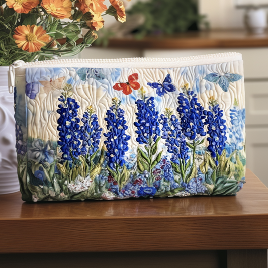 Bluebonnet Daydreams Quilted Zipper Pouch NCU0NT9203