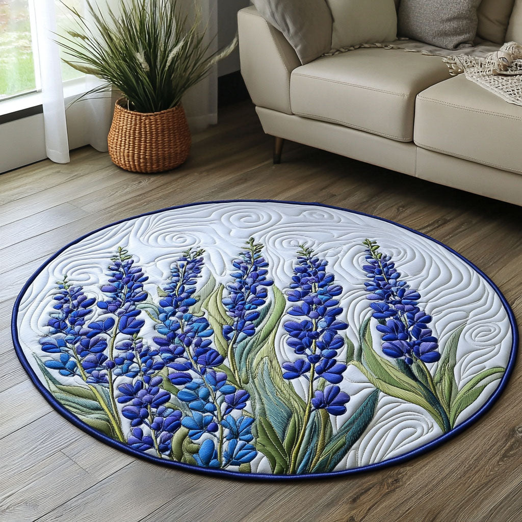 Bluebonnet Bliss Quilted Round Mat NCU0NT5616