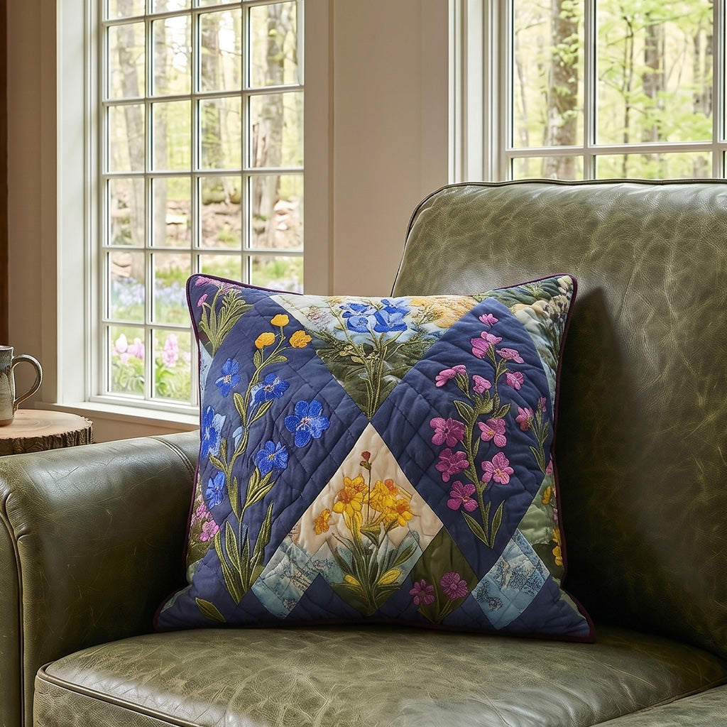 Bluebonnet Charm Quilted Pillow Case NCU0PT6389