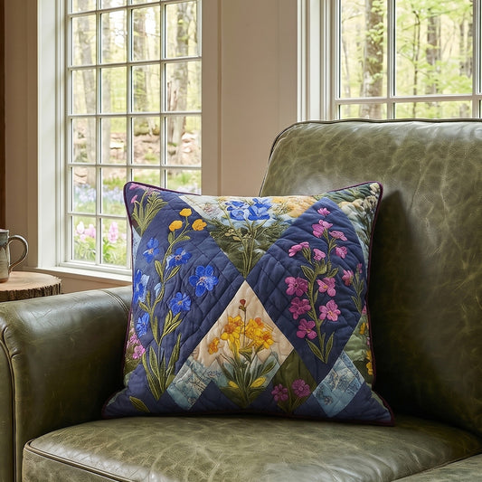 Bluebonnet Charm Quilted Pillow Case NCU0PT6389