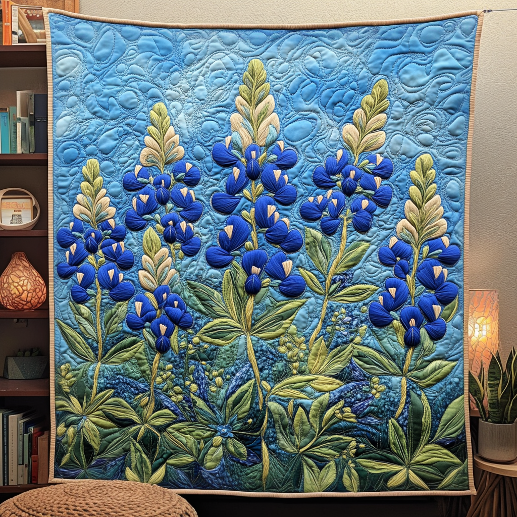 Bluebonnet Dreams Quilted Blanket NCU0DV4761