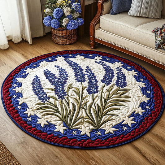 Bluebonnet Elegance Quilted Round Mat NCU0NT6229