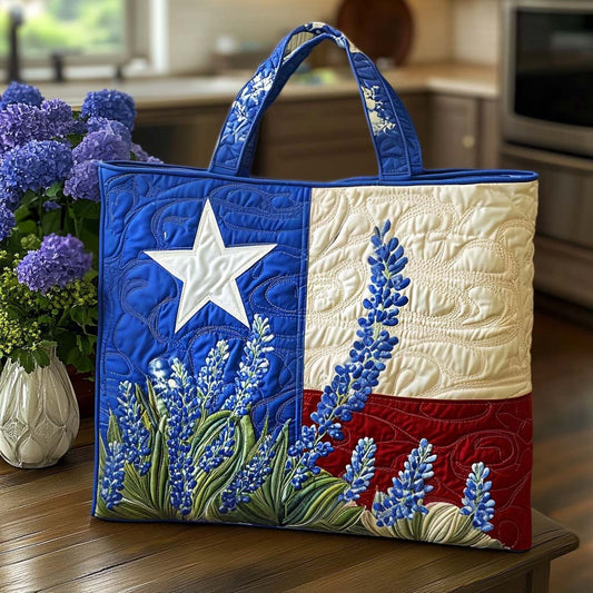 Bluebonnet Field Dance Quilted Tote Bag NCU0NT8555