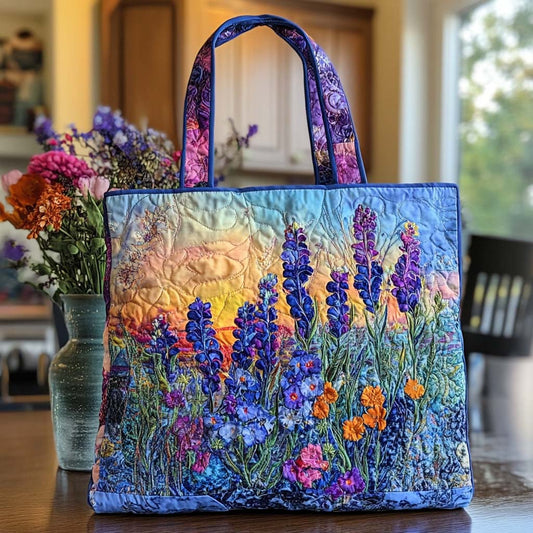 Bluebonnet Garden Song Quilted Tote Bag NCU0NT8556