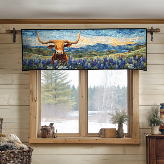 Bluebonnet Herd Quilted Valance NCU0PT6322