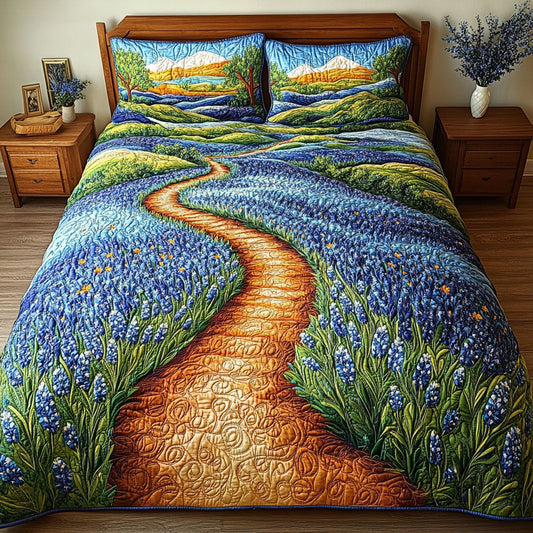 Bluebonnet Hills 3-Piece Quilted Bedding Set NCU0NT5497