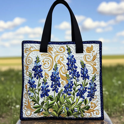 Bluebonnet Kiss Quilted Tote Bag NCU0DV6929