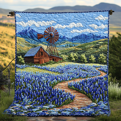 Bluebonnet Pathway Quilted Blanket NCU0DV4769