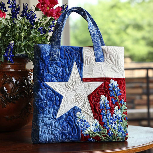 Bluebonnet Rustic Charm Quilted Tote Bag NCU0NT8559