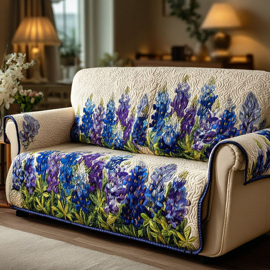 Bluebonnet Valley Quilted Sofa Cover NCU0TV537
