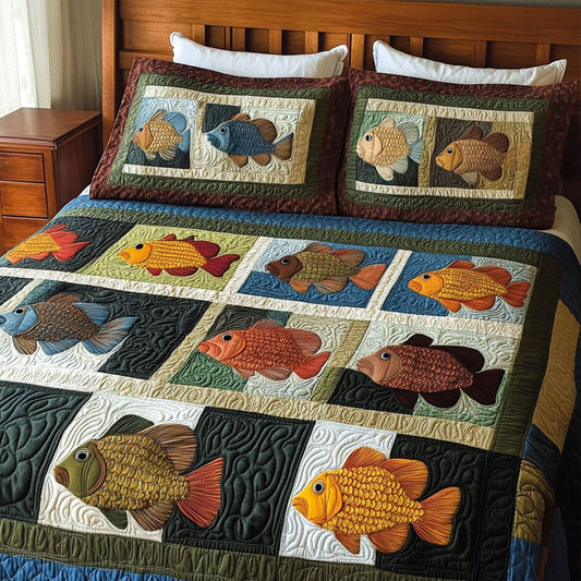 Bluegill Bay 3-Piece Quilted Bedding Set NCU0PT6943