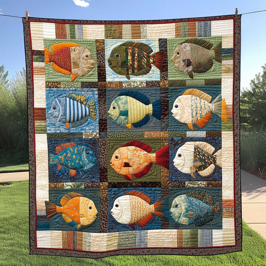 Bluegill Bliss Quilted Blanket NCU0PT6963