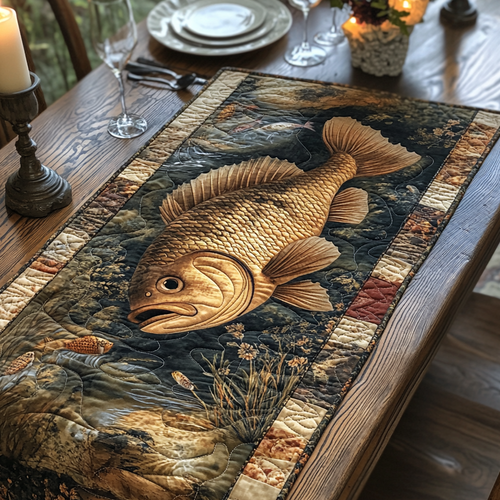 Bluegill Charm Quilted Table Runner NCU0DV3958