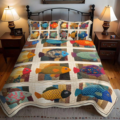 Bluegill Meadows 3-Piece Quilted Bedding Set NCU0PT6945