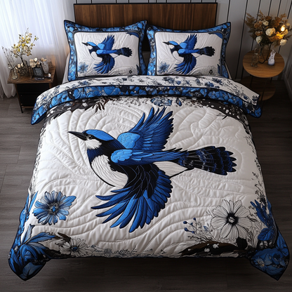 Bluejay Haven 3-Piece Quilted Bedding Set NCU0DK4262