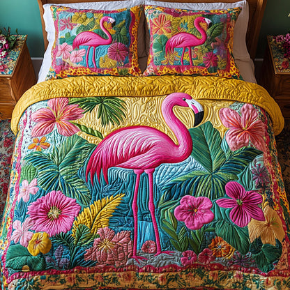 Flamingo Quilted Bedding Set NCU0VT84