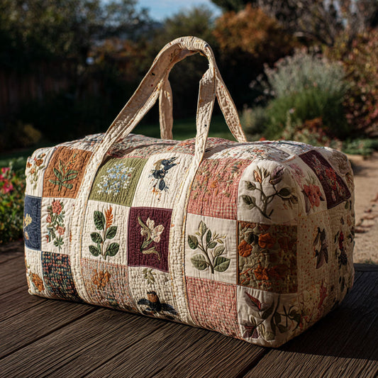 Blush Blossom Quilted Duffle Bag NCU0PT8935