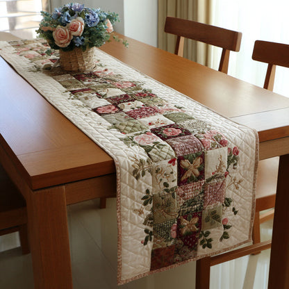 Blush Garden Heirloom Quilted Table Runner NCU0PT11235