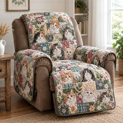 Blush Kitten Meadow Quilted Sofa Cover NCU0PT12295