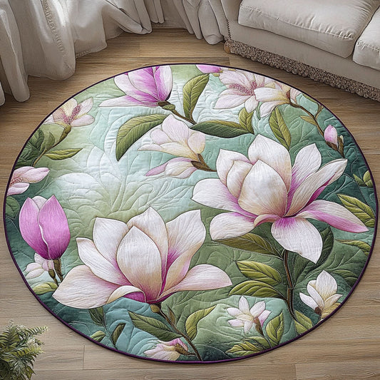 Blush Magnolia Quilted Round Mat NCU0NT4211