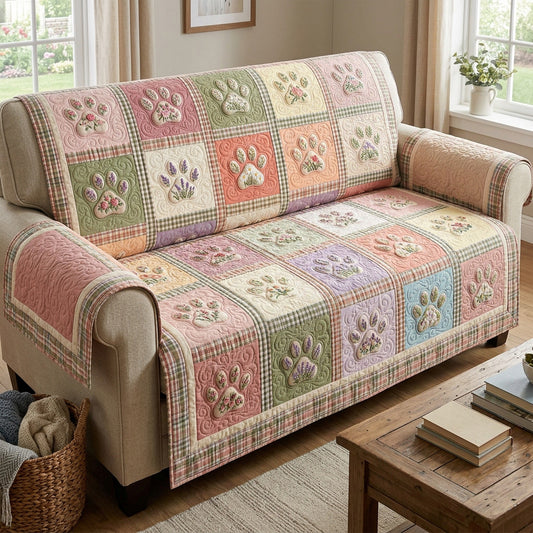 Blush Nest Quilted Sofa Cover NCU0TV1945