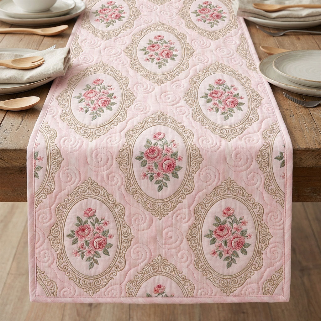 Blush Romance Quilted Table Runner NCU0TV1538
