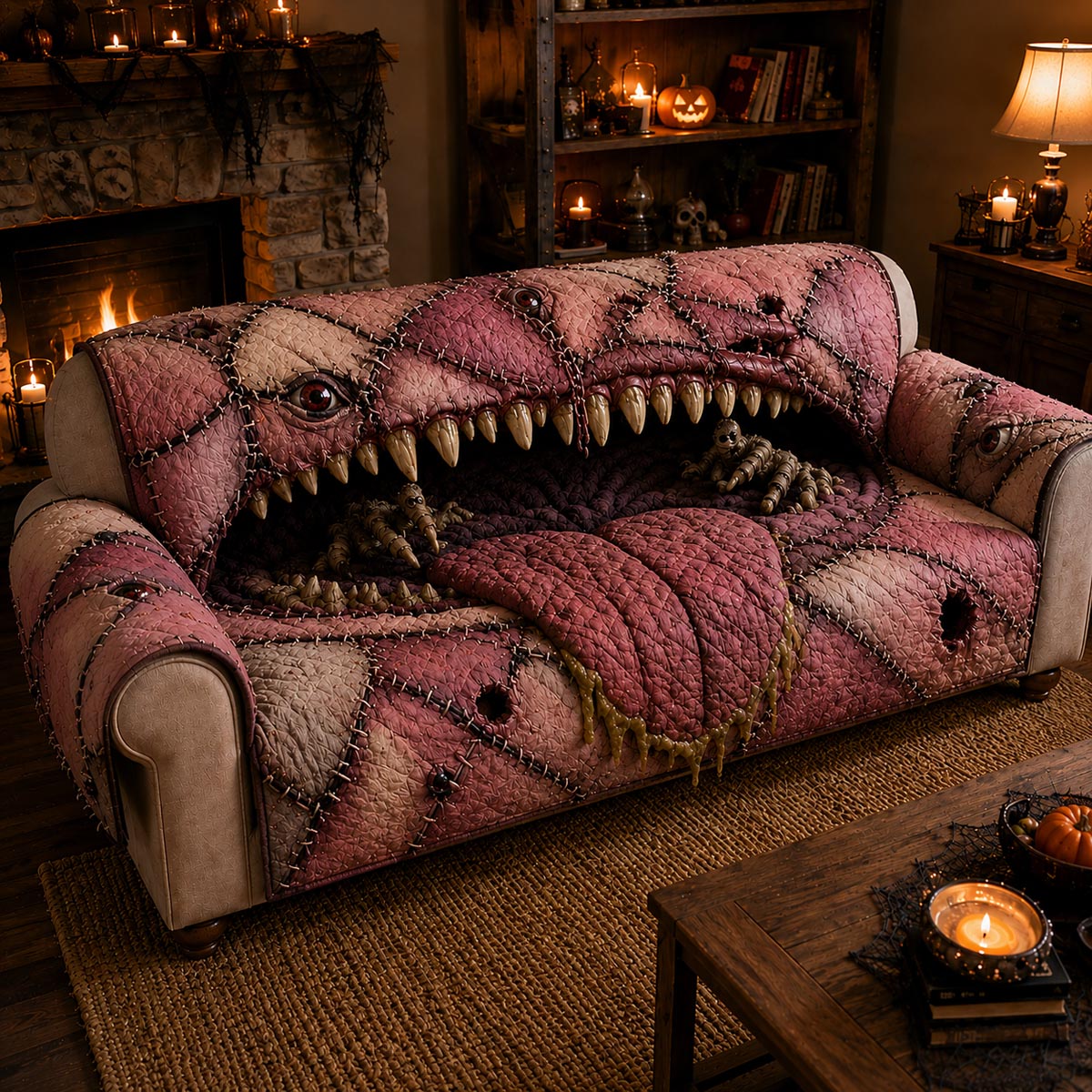 Bog Monster Quilted Sofa Cover NCU0DV9871