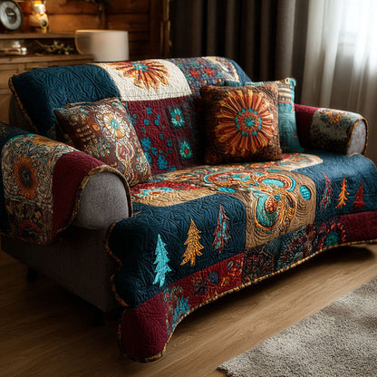 Bohemian Glow Quilted Sofa Cover NCU0PT10050