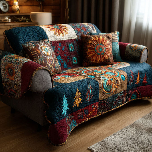 Bohemian Glow Quilted Sofa Cover NCU0PT10050