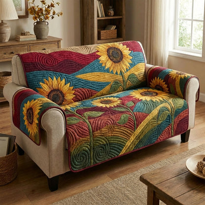 Boho Sun Wave Quilted Sofa Cover NCU0TV1557