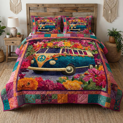 Boho Adventure 3-Piece Quilted Bedding Set NCU0NT12291