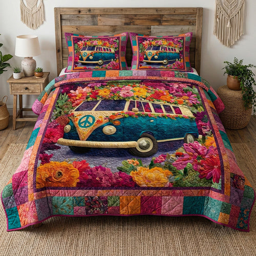 Boho Adventure 3-Piece Quilted Bedding Set NCU0NT12291