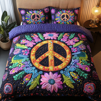 Boho Bliss 3-Piece Quilted Bedding Set NCU0DK4217