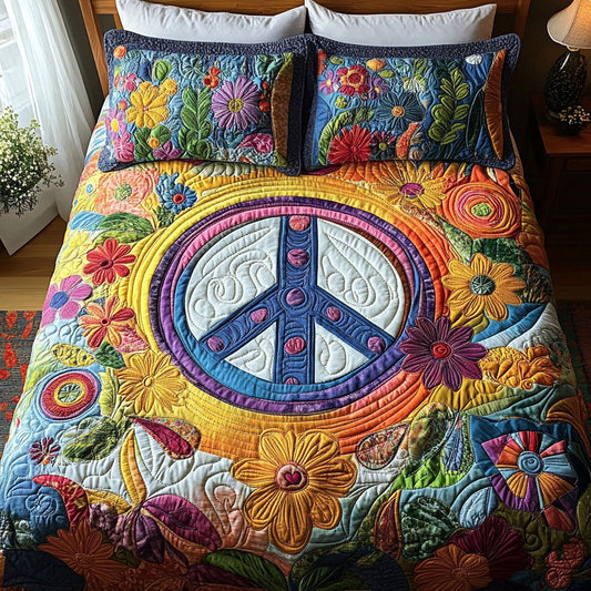 Boho Bliss 3-Piece Quilted Bedding Set NCU0PT4639
