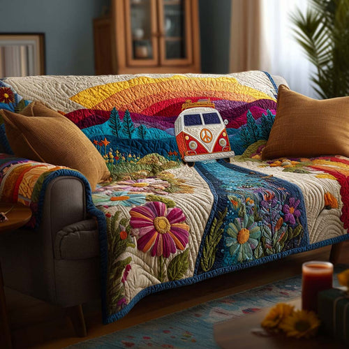 Boho Bloom Quilted Sofa Cover NCU0NT10685