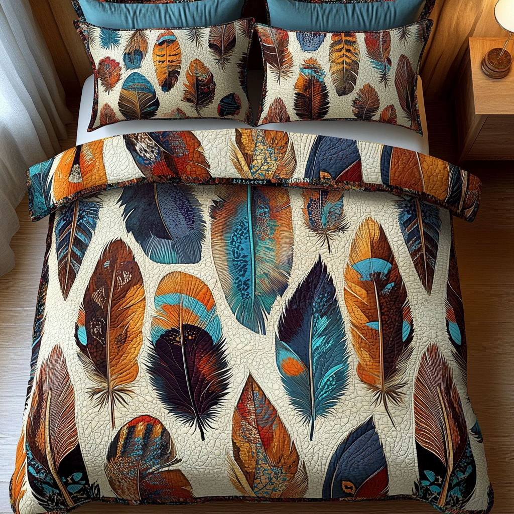 Boho Breeze 3-Piece Quilted Bedding Set NCU0DV4287