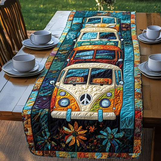 Boho Bus Charm Quilted Table Runner NCU0PT4256