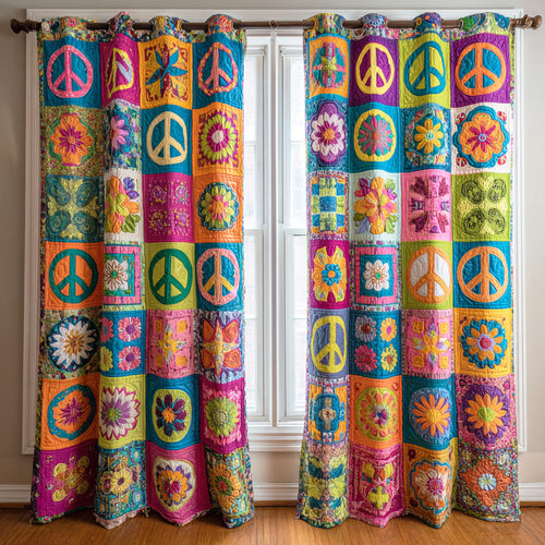 Boho Color Smile Quilted Curtains NCU0TD1501