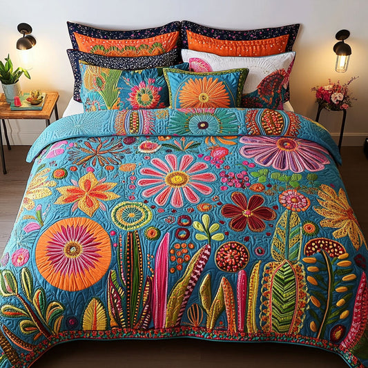 Boho Desert Vibes 3-Piece Quilted Bedding Set NCU0PT7617