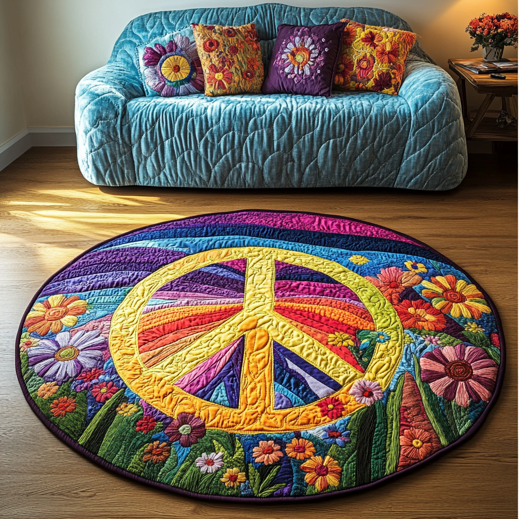 Boho Dreams Quilted Round Mat NCU0DK7331