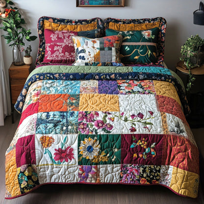 Boho Essence 3-Piece Quilted Bedding Set NCU0PT7027
