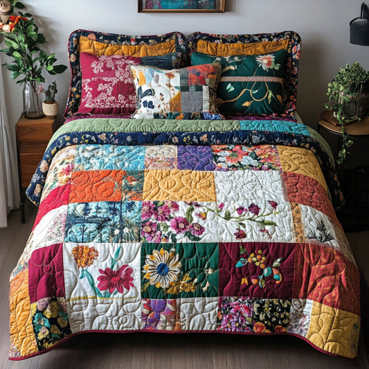 Boho Essence 3-Piece Quilted Bedding Set NCU0PT7027